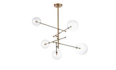 SL1205.303.06 Светильник подвесной ST-Luce Латунь/Прозрачный G9 6*5W