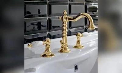 Sbordoni Livia Смеситель Для Раковины На 3 Отверстия, Цвет Глянцевая Латунь/Белый