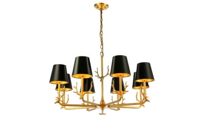 SL1123.203.08 Люстра подвесная ST-Luce Латунь/Черный, Золото E14 8*40W