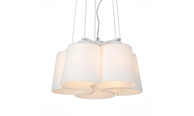 SL543.503.05 Люстра подвесная ST-Luce Серебристый/Белый E27 5*60W