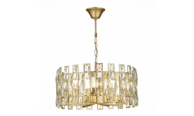 SL1626.203.08 Люстра подвесная ST-Luce шампань/шампань, прозрачный E14 8*40W