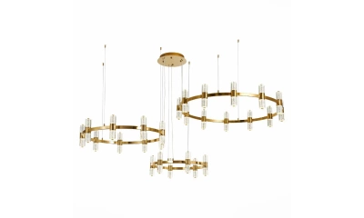 SL6007.203.54 Люстра подвесная ST-Luce Латунь/Прозрачный LED 54*2,5W 4000K