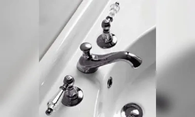 Sbordoni Livia Смеситель Для Раковины На 3 Отверстия, Цвет Черный Никель/Swarovski