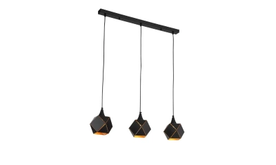 SL258.403.03 Люстра подвесная ST-Luce Черный/Черный, Золото E14 3*40W