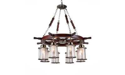 SL150.303.08 Люстра подвесная ST-Luce Бронза, коричневый/Прозрачный с эфектом трещин E27 8*40W