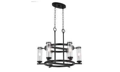SL334.403.06 Люстра подвесная ST-Luce Черный, Никель/Прозрачный E14 6*60W
