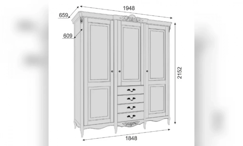Шкаф Распашной Kreind Atelier Gold - фото 3