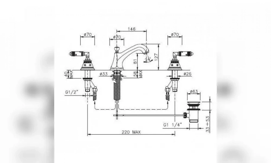 Смеситель Для Раковины Nicolazzi Teide Four 1908Bz45 Бронза - фото 2