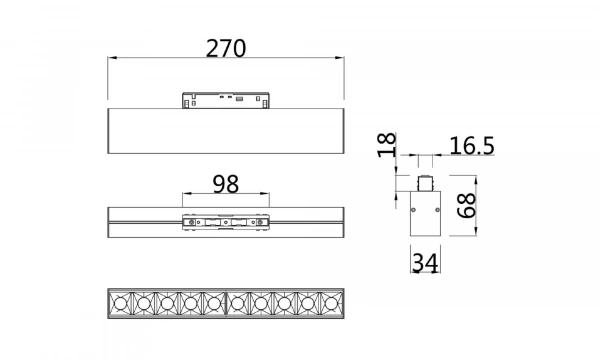 Трековый Светильник Technical Tr014-2-20W4K-B