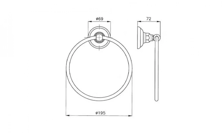 Полотенцедержатель Кольцо Classica 1485Cr - фото 2