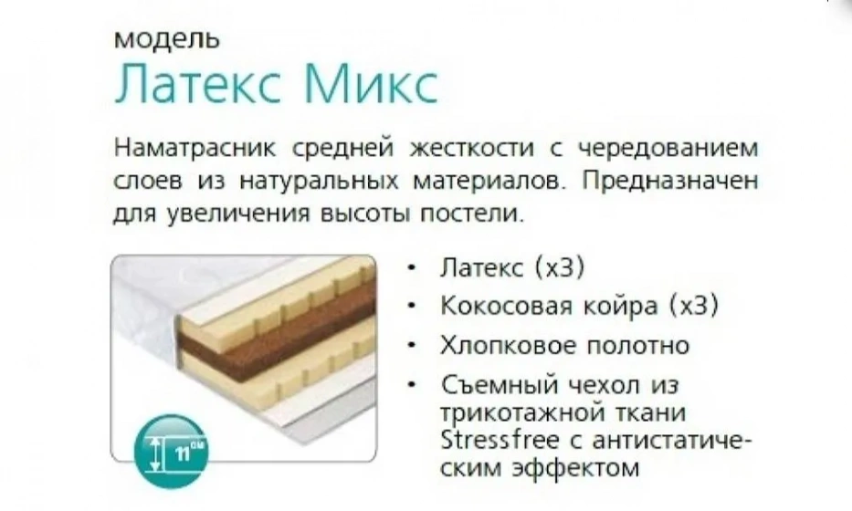 Вегас Наматрасник Латекс Микс 160*200 - фото 1