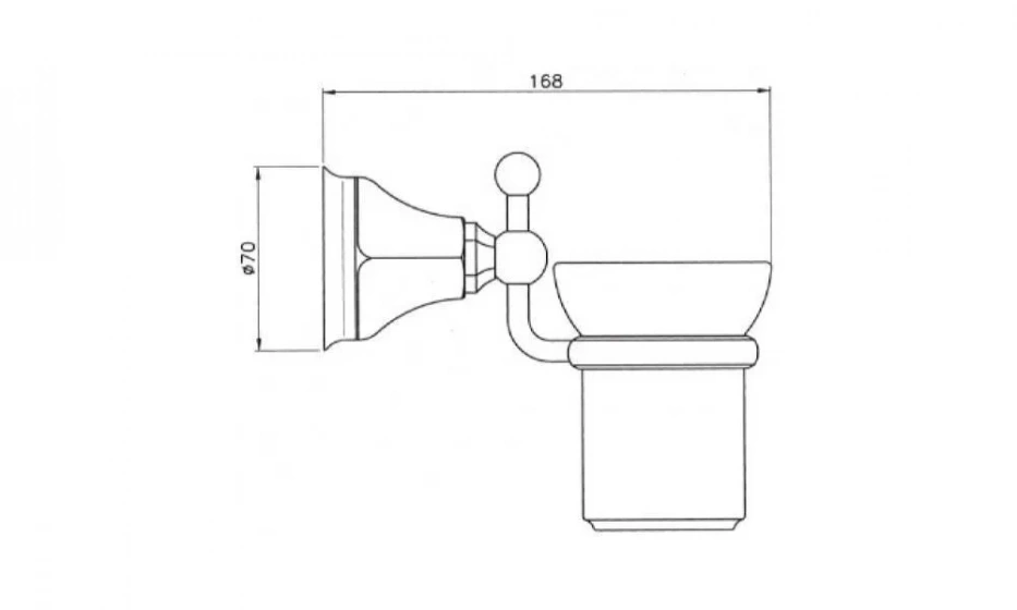 Стакан Подвесной Classica 1488Cr - фото 1