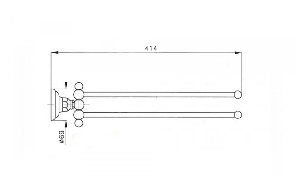 Полотенцедержатель Двойной Classica 1482 Cr