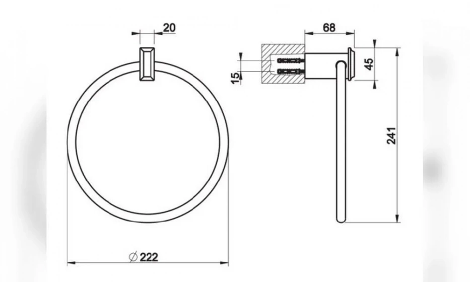 Полотенцедержатель Кольцо Eleganza 46509.080 - фото 2
