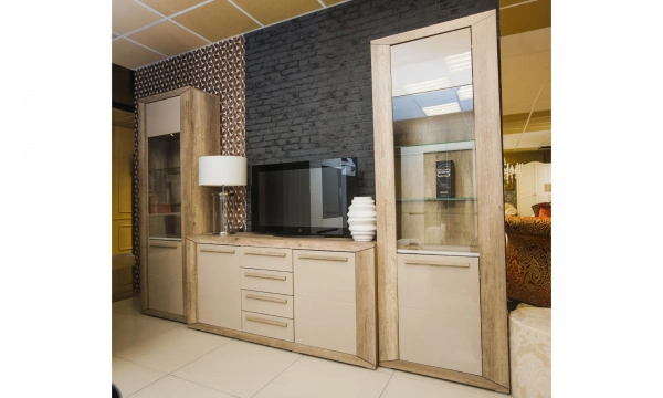 Витрина левая Helvetia Lumi