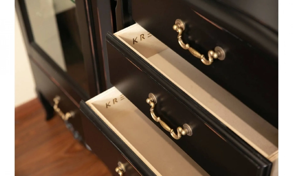 Nocturne Комод Высокий 6 Ящиков Черный Со Старением 61/47/108 - фото 5