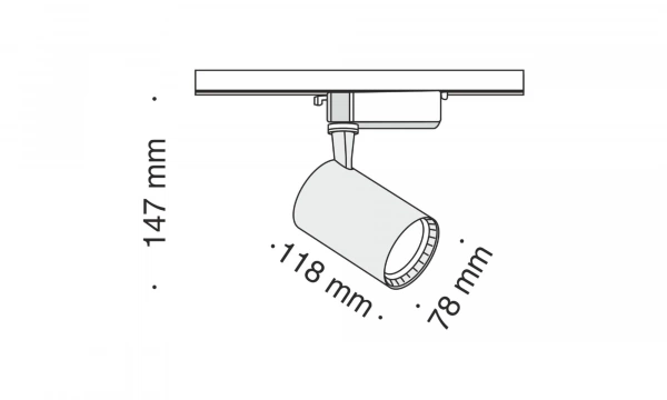 Трековый Светильник Technical Tr003-1-12W3K-B