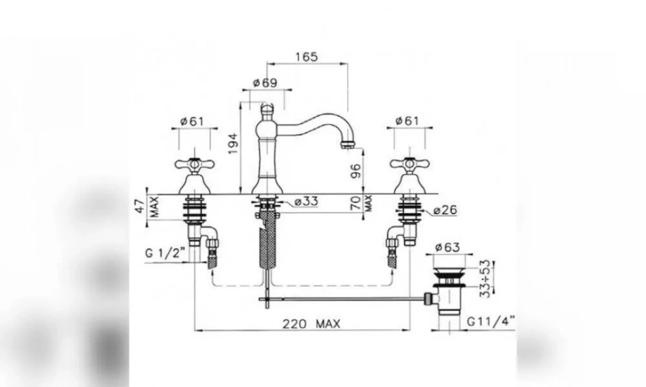 Смеситель Для Раковины Nicolazzi Nuova Brenta 2509Bz Бронза - фото 2