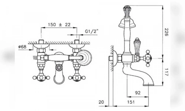 Смеситель Для Ванны Nicolazzi Half Dome 1401Bz70