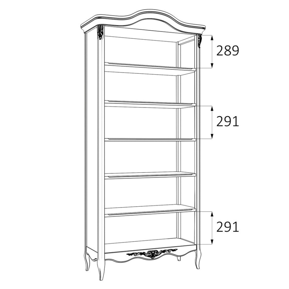Книжный шкаф Романтик Голд KREIND 184520034 - фото 4