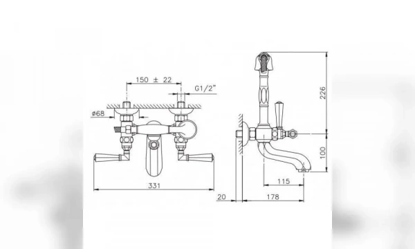 Смеситель Для Ванны Nicolazzi Teide Metal 1901Cr05