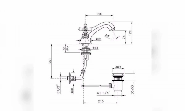 Смеситель Для Раковины Nicolazzi Teide Four 1932Cr45
