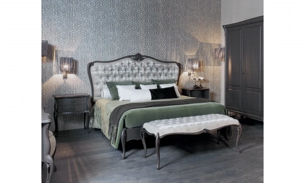 Комплект спальни Giorgio Casa  Valpolicella (кровать, тумба прикроватнвая 2 шт, банкетка, шк2аф 4-х дверный, комод,  туалетный столик)