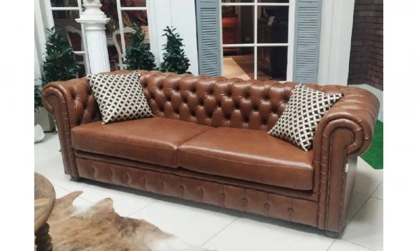 ФЛОРЕНЦИЯ Честер Диван Кожа Lusso Cognac /Leder